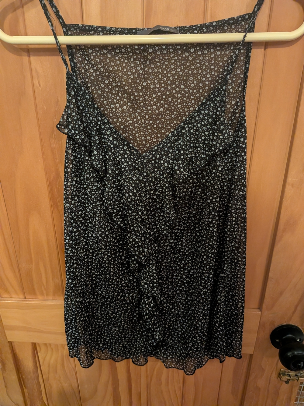 Smart Set Black Sheer Top Floral Print